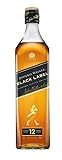 Johnnie Walker Black Label 12 Jahre | Blended Scotch Whisky | klassischer | Geschenkempfehlung für genussvolle Abende zu Hause & mit Freunden | 40% Vol | 700ml |