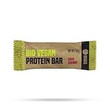 VanaVita BIO Protein Riegel - Vegan, aus hochwertigen pflanzlichen Zutaten, hoher Proteingehalt für Muskeln & Knochen, glutenfrei, GVO-frei, laktosefrei (50 g (1er pack), Sour cherry)