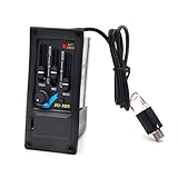 Gitarren-Tonabnehmer Akustikgitarre 3-Band EQ-505R Vorverstärker Equalizer Tonabnehmer Piezo Schwarz TEQ-5 Band Gitarren-Vorverstärker Piezo-