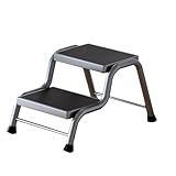 WANGCEPLSD Trittstufe Wohnwagen 2 Stufen, rutschfeste Trittstufe Wohnwagen aus Metall, Trägt Bis Zu 150 Kg, Anti-Rutsch-Pedal, Höhe 41 cm, für Wohnmobil, Wohnwagen