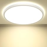 Led Deckenleuchte mit Bewegungsmelder innen - 18W 2500LM Rund Flach 4000K Weiss Led Deckenlampe mit Radar Bewegungsmelder Innen Lampe Decke Wandleuchte Wandlampe Sensor Licht für Flur Garage Keller