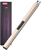 MEIRUBY Feuerzeug Elektrisches Feuerzeug Kerzenfeuerzeug Wiederaufladbar USB Feuerzeug Lichtbogen Feuerzeuge für Kerze Camping Familiengebrauch Champagner Gold