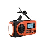 Kurbelradio - AM/FM-Radio für den Außenbereich, tragbarer AM/FM-Empfänger mit Taschenlampe für den Außenbereich und Outdoor-Aktivitäten