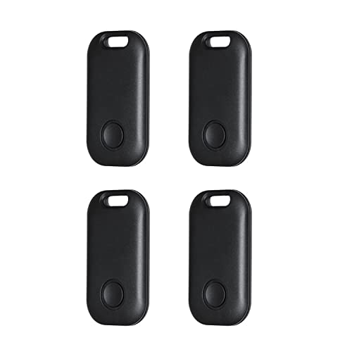 DoHome Schlüsselfinder Bluetooth Tracker mit Schlüsselkette und Artikellokalisierer für Schlüssel, Taschen, Haustier und mehr Anti-Verlust-Gerät kompatibel mit Apple Find My App (4 Pack, Schwarz)