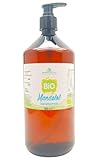 Mandelöl BIO 1000 ml süß, kaltgepresst 100% rein Massageöl, Babyöl Gesicht, Körper, Haar, Bart, Nägel, Muskelentspannung