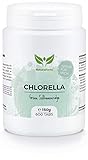 NaturaForte Chlorella Tabletten 600 Stück - Rohkostqualität, Chlorella Algen Presslinge mit Protein, Vitamin A & B12