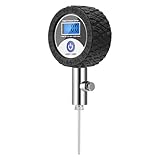 Multifunktionales Manometer – Werkzeug für Pumpe, Sportpumpe | Design aus robustem Silikon ABS und Kupfer, Luft-Barometer für präzises Ablesen der PSI in Basketbällen, Volleyball und Bi-Bällen