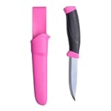 Morakniv Outdoor Messer mit Scheide - Mora Companion S Cerise - Jagdmesser Feststehende Klinge aus Edelstahl - 2,5 mm - Hergestellt in Schweden - Survival Messer für Camping & Jagd