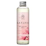 Raumduft Nachfüllflasche Sakura 200ml – Raumerfrischer – Blumig und Langanhaltender Raumduft – Aroma Diffuser – Aromatherapie – Raumbeduftung - Reed Diffuser Refill