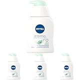 NIVEA Intimo Waschlotion Mild Fresh (250 ml), Intim Waschgel mit Milchsäure, Kamillenextrakt und Bio Jojobaöl, Intim Waschlotion für normale Haut (Packung mit 4)