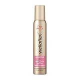 Wellaflex Schaumfestiger Sensitive Starker Halt – parfümfreier Haarschaum für 24h flexiblen Halt ohne Verkleben – mit UV-Schutz und Hair Taming Complex mit Macadamia-Öl – 200 ml