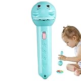 Generisch Kleinkindprojektor, Kinder Taschenlampe, Kleines Projektorspielzeug, 80 Cartoon Muster Bildungsfolien für Schattenspiele Handheld -Fackellampe