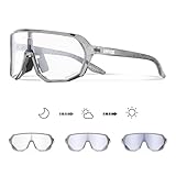 KAPVOE Fahrradbrille Selbsttönend Sonnenbrille Herren Damen Mountainbike Sonnenbrille Sportbrille UV-Schutz für Schnelle Radfahren Laufen Mtb Fahrrad K63