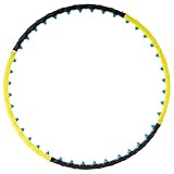 MAXXIVA Hula Hoop Reifen Schwarz 108 cm Erwachsene Fitness 80 Magnete 1,5 kg Home-Training Yoga Pilates Reha Sport Workout Massage