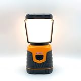 LED Campinglampe Superhelle 1000 Lumen Suchscheinwerfer Batteriebetriebene 4 Lichtmodi Dimmbarer Notlampe Geeignet Orange für Nachtwanderungen Zeltbeleuchtung Notfälle Stromausfälle