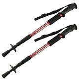 MidGard Teleskop Nordic Walking Stöcke, 50-110 cm höhenverstellbar, Antischock Dämpfung, Wanderstöcke Rot 2 STK.