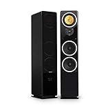 auna Line 700 A, Standlautsprecher-Set, Bluetooth, digitaler optischer und coaxialer Eingang, AUX-und Subwoofer-Ausgang, aktiv, 2x120 W RMS, pianoschwarz