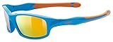 uvex sportstyle 507 - Sonnenbrille für Kinder - verspiegelt - inkl. Kopfband - blue-orange/orange - one size