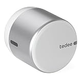 tedee Lock GO 2, smartes Türschloss, einfach nachrüstbar, ohne Zylindertausch, Steuerung via Bluetooth & aus der Ferne per App, iPhone & Android, Smart Home, schwarz, Ø 58mm x 65mm