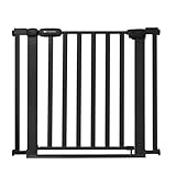 Kinderkraft Lock&GO Treppenschutzgitter Ohne Bohren, Türschutzgitter, Kinderschutzgitter, von 75 bis 103 cm, 90 Grad öffnen, doppelte Verriegelung, Schwarz