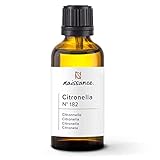 Naissance Citronella Ätherisches Öl (Nr. 182) - 50ml - 100% Naturreines Citronellaöl für Naturkosmetik, Aromatherapie, Duftlampe - Duftöl für Aroma Diffuser