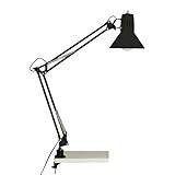 BRILLIANT Lampe, Hobby Schreibtischklemmleuchte schwarz, Metall, 1x A60, E27, 40W,Normallampen (nicht enthalten)