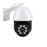 JUJETO Überwachungskamerasystem, 5MP PTZ IP-Kamera WiFi 4X Digitalzoom AI Personenerkennung Drahtlose Überwachung Sicherheit CCTV-Kamera Farbe Nachtsicht (Color : Upgrade, Size : IP Camera Add 64G)