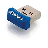 Verbatim Store 'n' Stay Nano USB-Stick, USB-3.2 Gen1, 32 GB, Speicherstick mini, USB-3-Stick für Laptop Notebook Ultrabook TV Autoradio, USB Nano Stick, flacher USB-Stick, blau