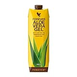 Forever Aloe Vera Gel (1 Liter Saft zum trinken), 100% pures zertifiziertes Aloe Vera Gel, zuckerfrei, ohne Zusatz von Konservierungsstoffen, VitaminC
