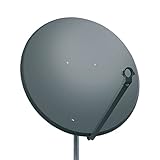 Premium X PXS100 Satellitenschüssel 100cm Stahl Anthrazit Satellitenantenne SAT Spiegel mit LNB-Tragarm und Masthalterung