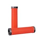 KFXYSM Fahrrad Griffe,Fahrradgriffe 1 Paar MTB Lenkergriffe Silikon-Gel-Lock On Anti Slip Griffe Bar Ends for MTB Berg Faltrad Fahrradteile(RED)