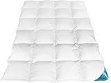 Daunendecke Winterdecke Extra Warm Daunen Decke Daunen Steppdecke Gänsedaunen 100% Natur, Öko-Tex Zertifiziert - 135x200 1600gr.