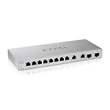 Zyxel Multi-Gigabit Web-Managed Switch 12 Ports, Davon 2 Ports mit 2,5 G und 2 Ports mit 10G SFP+, Desktop/Wandmontage, 5 Jahre Garantie [XGS1210-12]