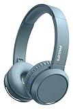 PHILIPS Audio TAH4205BL/00 On Ear Kopfhörer mit Bass Boost-Taste (Bluetooth, 29 Stunden Wiedergabezeit, Schnellladefunktion, Geräuschisolierung, Zusammenklappbar), Blau,