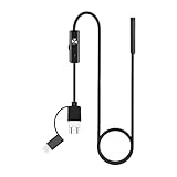 Endoskopkamera mit Licht, IP67 wasserdichte Kanalkamera – 30 cm Kabel, verstellbares Plug-and-Play-Endoskop für Maschinen, Sanitär-Inspektion