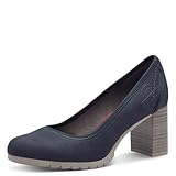 s.Oliver Damen Pumps mit Blockabsatz Elegant, Blau (Navy), 40 EU