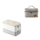 Hundnsney SüßEs MäDchen Lunchbox Kunststoff Bento Box für Frauen BüRo Verwendung Weibliche Meal Prep Box LebensmittelbehäLter Grau