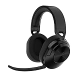 CORSAIR HS55 WIRELESS CORE Leichtes Gaming Headset - Omnidirektionales Mikrofon - Neodym-Treiber - Bis zu 50 ft Reichweite - iCUE-Kompatibel - PC, PS5, PS4, Nintendo Switch - Carbon