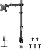 Suptek Einzel Bildschirm Halterung, Monitor Halterung 1 Monitor für 13-32 Zoll Monitor Tischhalterung, Schreibtischhalterung(80cm Stange) Monitorständer & -Arme, Monitorhalterung MD6821