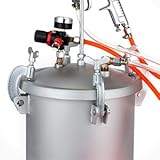 Druckluft Farbbehälter, 10L mit Sprühpistole 3.0mm Düse für Wand Auto Stahlkonstruktion - Professionelles Sprühgerät aus Karbonstahl