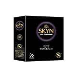 SKYN Elite Kondome (36 Stück) Skynfeel Latexfreie für Männer, Hauchzart, Extra Dünn & Extra Weiche Box, Sensitiv, 53mm Breite, mit unsere Lubes verwendbar