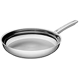WMF Profi Bratpfanne Edelstahl 24 cm Induktion, Edelstahl Pfanne unbeschichtet, Cromargan Edelstahl, backofenfest