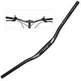 WAKE Fahrrad Lenker 31.8MM Aluminiumlegierung MTB Lenker Riser Bar für Mountainbike 720MM,Schwarz