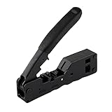 Lurrose Drahtschneiderzange Universal- Werkzeug Kabelabisolierer Crimpzange für Abisolierzange Stripperinnen Kabel abisolieren Crimps Griff Patch multifunktionaler Abisolierer PVC Schwarz