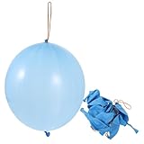 Gatuida 10 Stück klopfe auf den Ballon handhaben prallen blaue Punschballons riesig LED Schlag Geburtstag Witz luftballons balloons ballongas Punchballon balongas Punchball-Ballons Blue