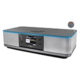 Soundmaster Highline ICD2023SW Stereoanlage Internetradio WLAN 2,4/5 GHz LED Ambientebeleuchung DAB+ Bluetooth CD-Player USB MP3 APP Farbdisplay Wecker