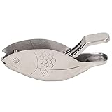 Zitronenkeilpresse, 2 Stück, Edelstahl, Manuelle Zitronenpresse, Tragbare Hand-Obstpresse, Vogelfisch, Runde Form, Hand-Zitruspresse(#2)