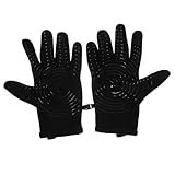 NIYANGLE 1 Paar Winter Fahrradhandschuhe Isoliert Fahrradhandschuhe Für Herren Männer Gepolstert Kalt Schwarz Weiß Vlies Atmungsaktiv Handschuhe Warm Thermal- Black Wasserabweisendes Gewebe
