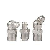 LuMOUzhou Direkte Öle. Packung mit 10 verzinktem Eisen Außengewinde M6 M8 M10 Schmiernippel mit Mehreren Winkeln(M8X1 90 Degree)