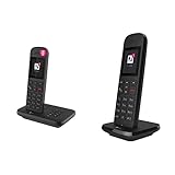 Telekom Telefon schnurlos Sinus A12 mit Anrufbeantworter & Telekom Festnetztelefon Speedphone 12 in Schwarz schnurlos | Zur Nutzung an aktuellen Routern mit DECT-CAT-iq Schnittstelle, 5 cm Farbdisplay